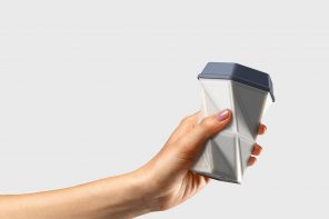 3D-Printed from food-grade silicone, Reusable is a collapsable, pocket-friendly cup you can carry anywhere