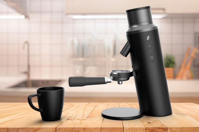 Single Serve Coffee Grinder deposits the perfect grind directly into your portafilter