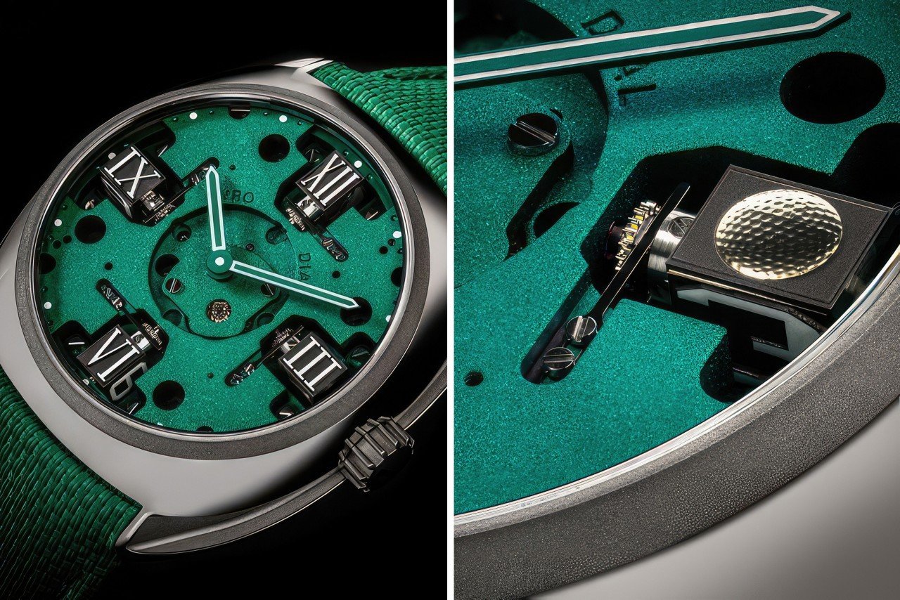 Golf-inspired luxury mechanical watch boasts a shapeshifting face that changes every day
