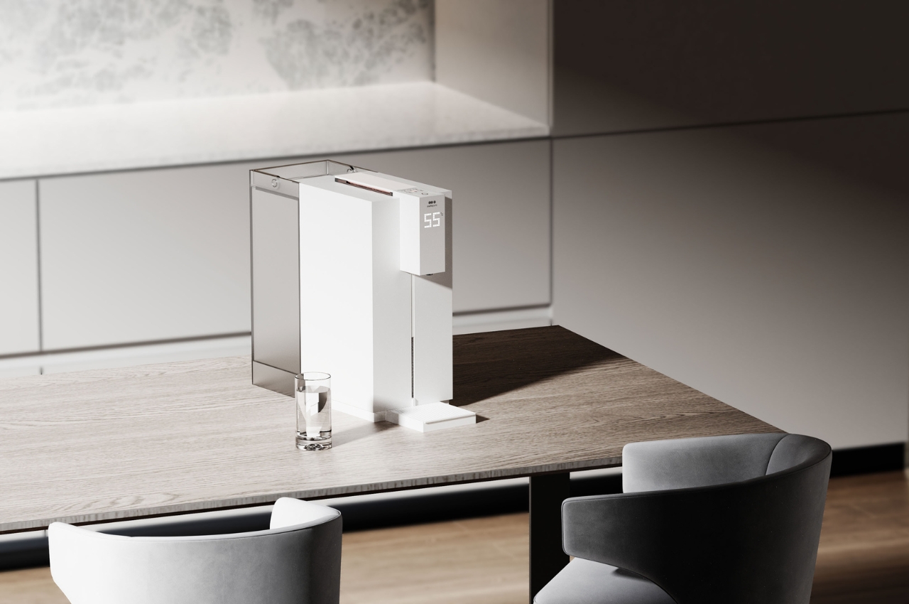 #Minimalist water dispenser concept sits on your desk or table for easy access