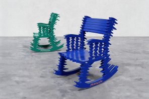 Quirky rocking chair’s jagged design creates an illusion of a ‘motion blur’