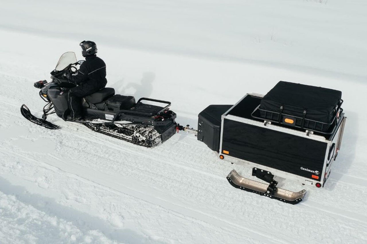 #Genimax HR off-road trailer is versatile enough to wear skis and tow behind a snowmobile