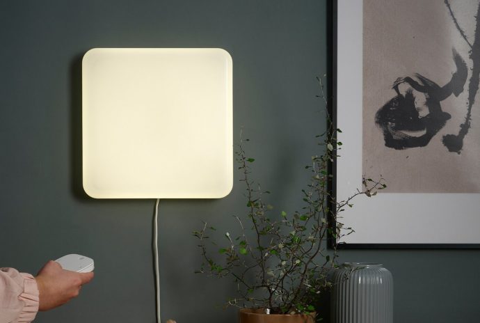 IKEA JETSTRÖM smart LED wall light panel embodies the brand’s minimalist spirit