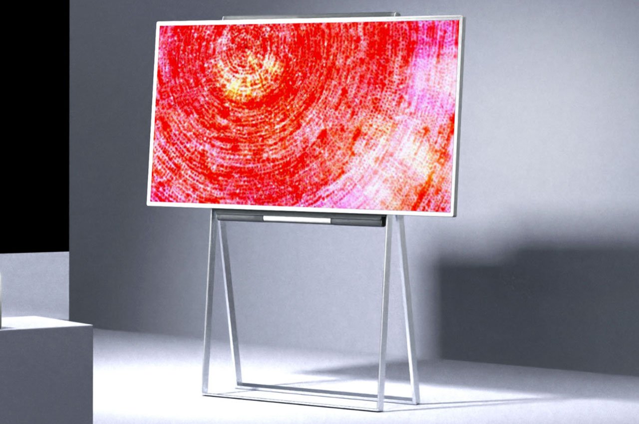 #LG Flow TV concept with detachable speakers for modern dwellers who love the freedom of movable platforms