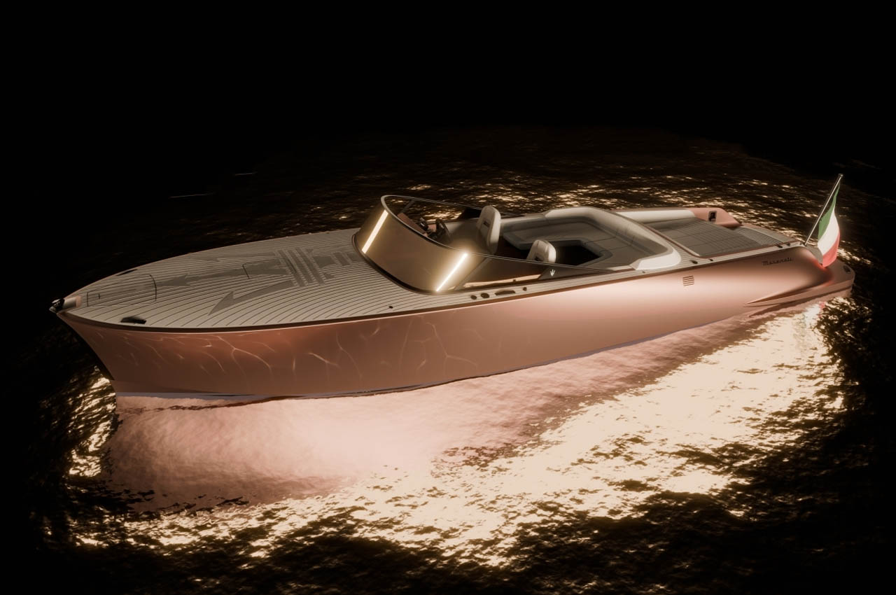 Maserati Tridente electric superboat redefines luxurious water adventures - Yanko Design