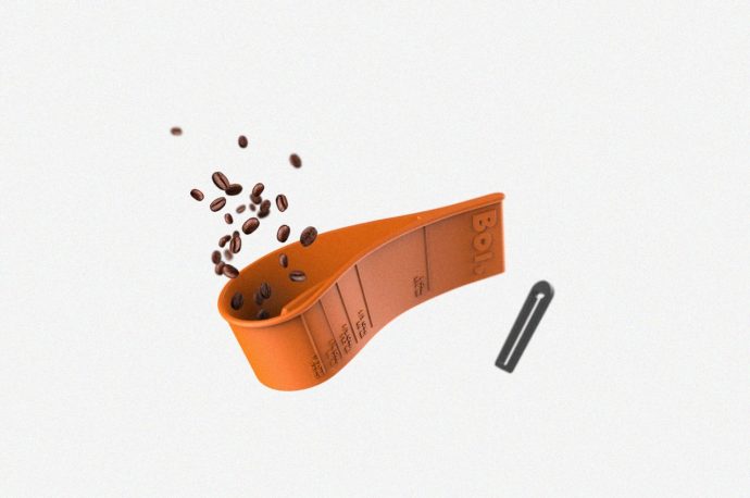 One-piece silicone measuring cup concept saves space in your kitchen