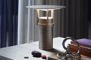 Screw-shaped table lamp offers a unique and tactile way to control your light