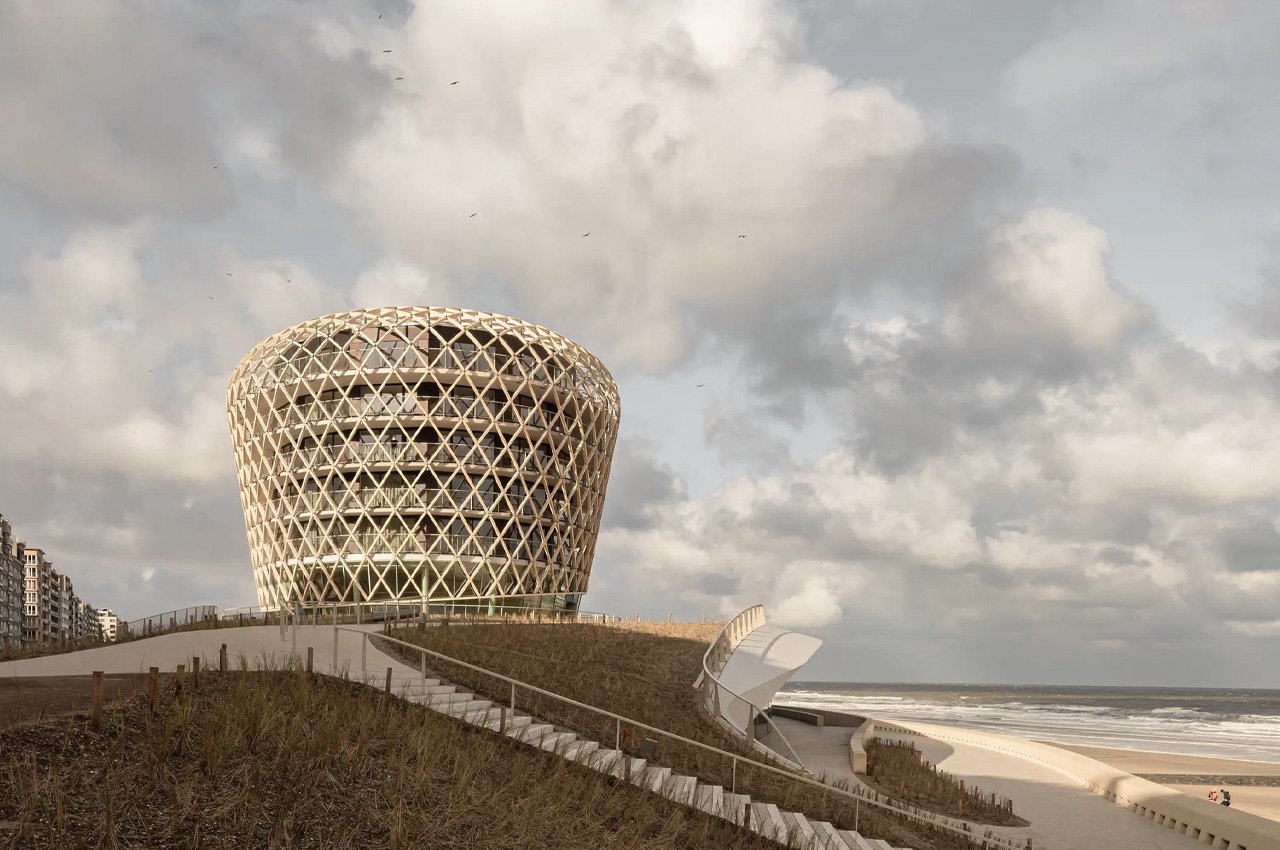 #Massive Climate-Resilient Tower On An Artificial Dune Can Handle A Once-In-A-Thousand-Year Storm