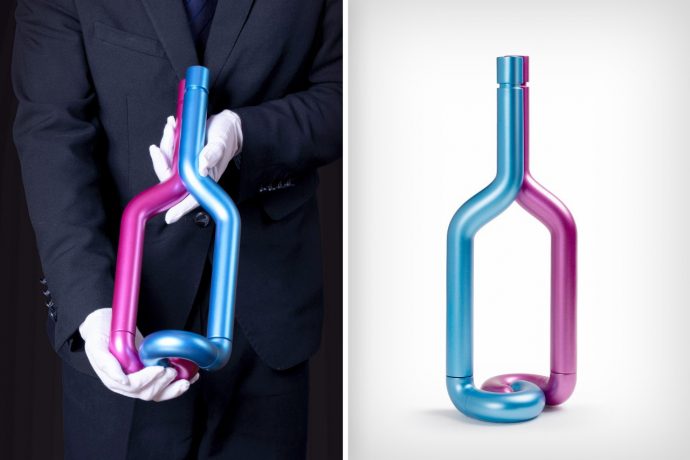 These quirky bottles explore the iconic silhouette of wine bottles by mimicking the outline