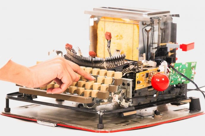 Toaster Typewriter puts a humorous and literal spin on how words can burn you