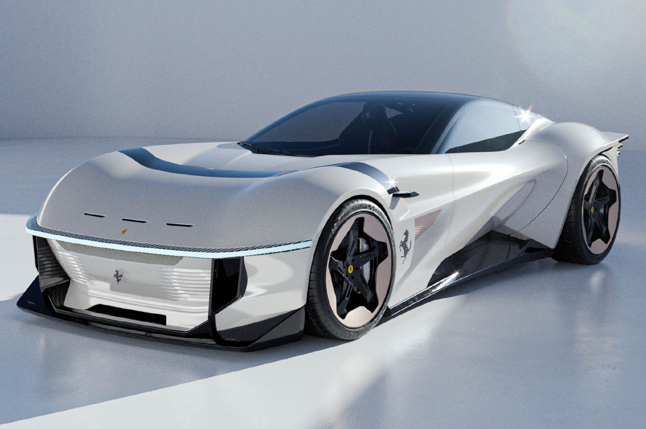 #Ferrari Alto ANGEL electric concept is a fluid roadster with the muscle of a hypercar
