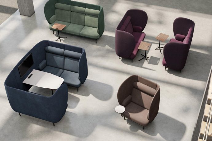 Contemporary Work Booths Serve As Little Oases Of Comfort & Productivity In Your Hectic Office