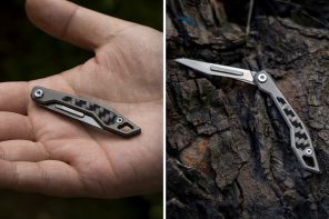 Tiny yet Mighty Titanium + Carbon Fiber Pocket Knife is Smaller and Lighter than your House Key