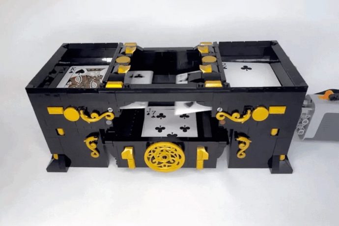 This genius LEGO Card Shuffler can automatically shuffle any deck of cards