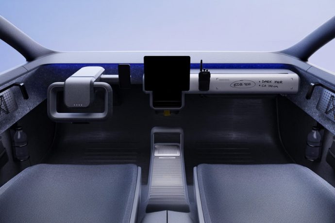 Student reimagines Police Car Interiors as a functional mobile office space for law enforcement