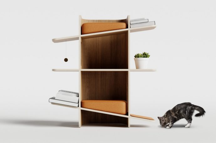 Cat tree concept proposes a multifunctional and risky design