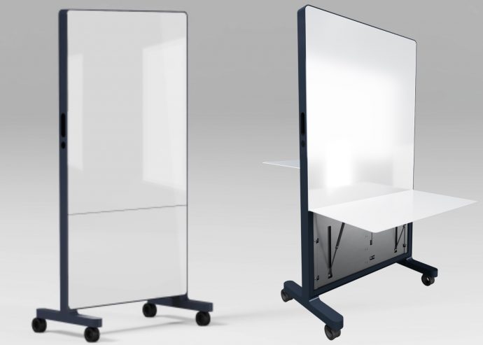 Clarus Atmus Mobile Desk Transforms Design Studios with Multifunctional Whiteboard and Projection Capabilities