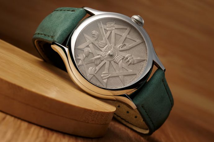 Laurent Ferrier x Hervé Di Rosa limited-edition Classic Micro-Rotor watch flaunts 12-armed character on the dial