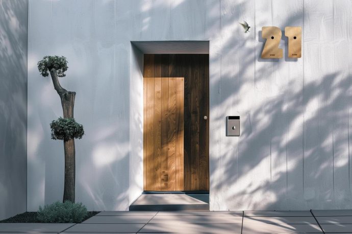 Street number is a nesting space for tiny birds in the cities