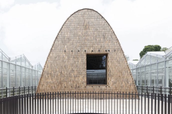 Garden Pavilion For Plant Conservation Is Made Using A Modified Softwood That Is As Good As Hardwood