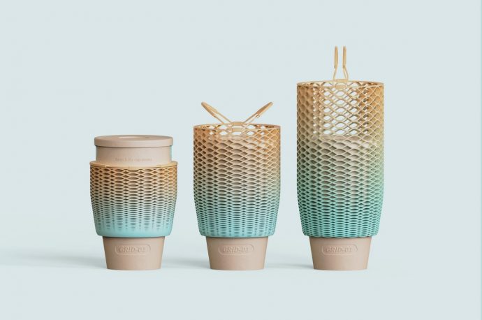 Accordion paper cup concept makes carrying coffee easier and more sustainable