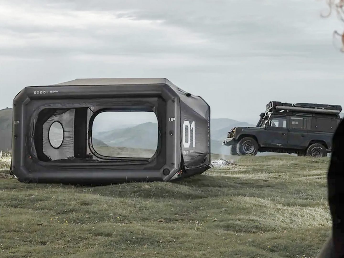 The Air Station POD-01 Inflates In 5 Minutes & Accommodates 4 People For Camping Adventures
