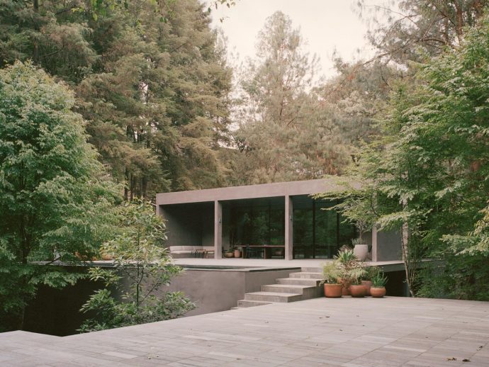 Concrete house lets you live in the middle of the forest