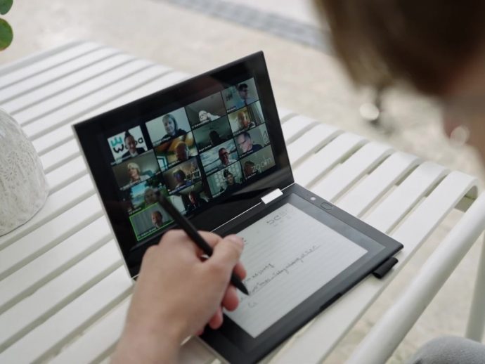 Dual-screen Android tablet combines LCD and E Ink screens with some compromises
