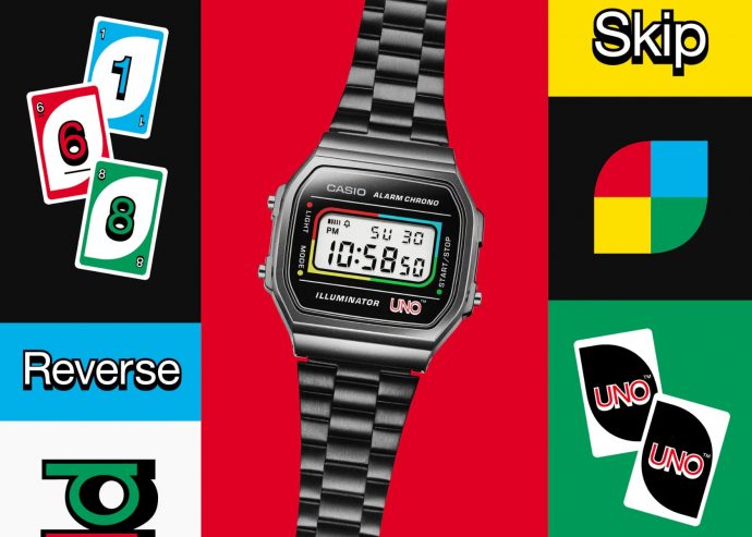 One-of-a-Kind Design Casio x UNO Watch: Classic Timekeeping Meets Iconic Card Game Fun