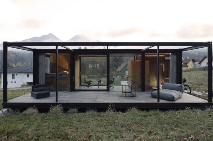 Compact Tiny Home Maximizes Space With Four Equally-Proportioned Living Areas & Clever Layout