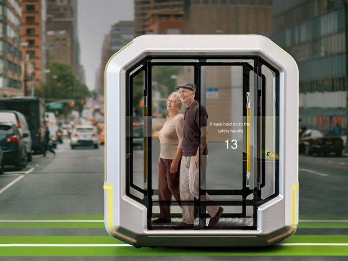 Self-driving pod helps mobility-impaired pedestrians cross dangerous roads