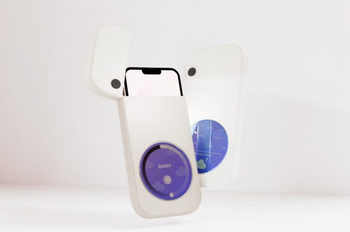 Smartphone enclosure concept helps develop good relaxation habits