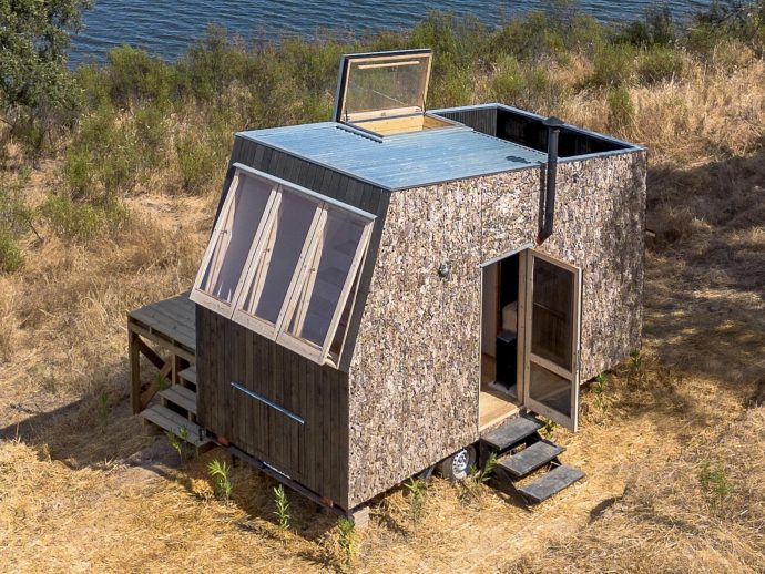 Clad In Cork, This Tiny Home Features An Impressive Unusual Layout That Maximizes Space