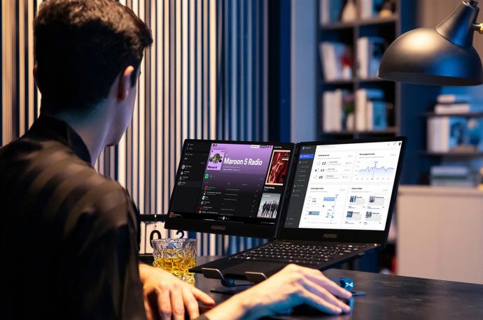 This Chinese dual screen business laptop is first horizontally foldable 360-degree laptop ever