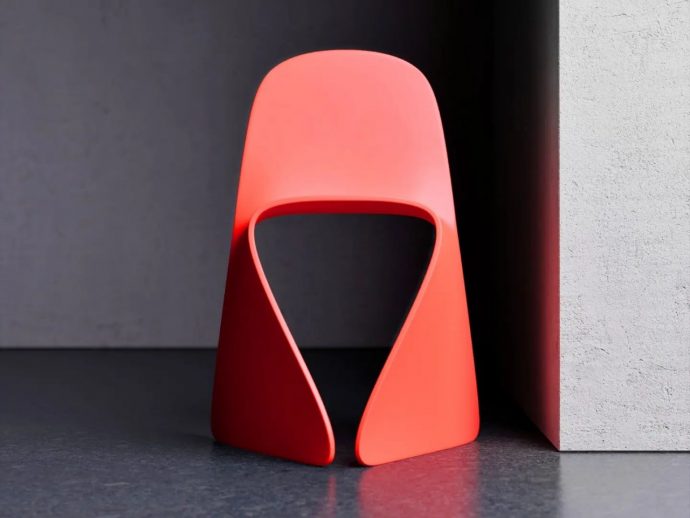 Artistic unibody chair concept is simple, stackable, and stunning