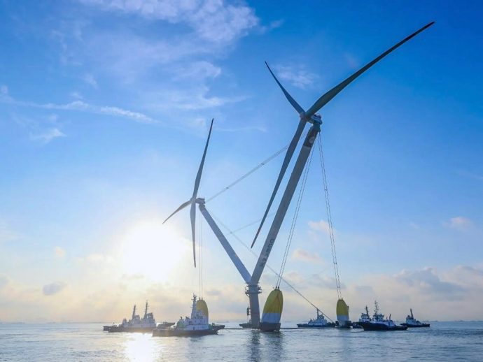 Largest floating wind platform sets on voyage to offshore destination