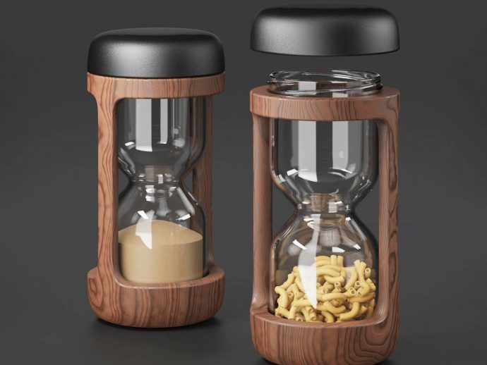This Quirky Hourglass-shaped Kitchen Container takes ‘Playing with food’ to another level