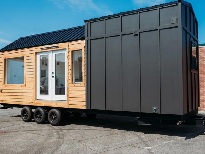 Light-Filled & Airy Tiny Home Eliminates Stairs By Arranging All Rooms On One Floor