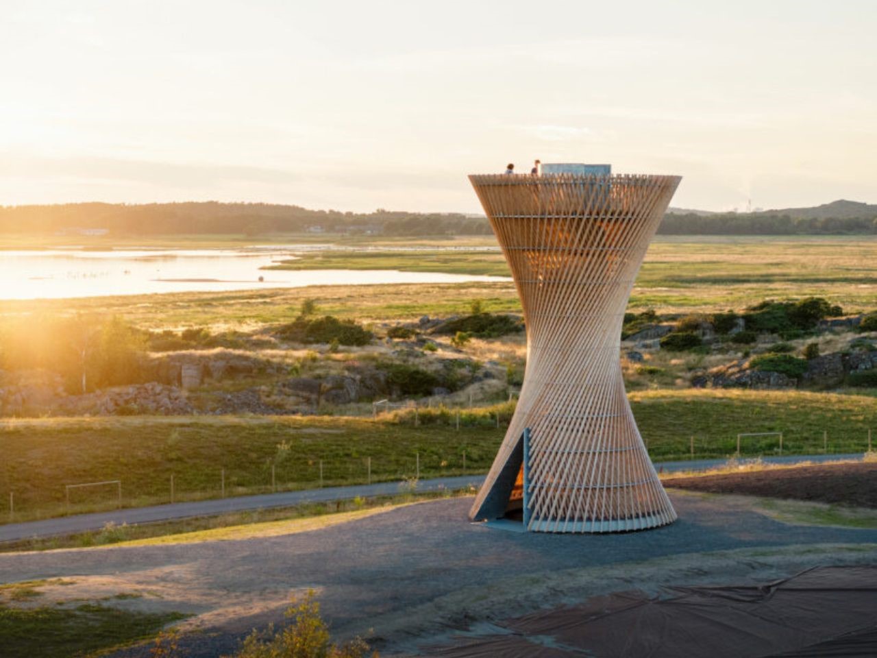 An Hourglass Shaped Observation Tower In Sweden Satisfies The 