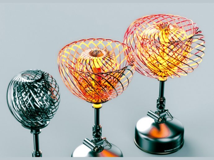 Yamaha’s concept for an outdoor heater gives off a flaming hot look