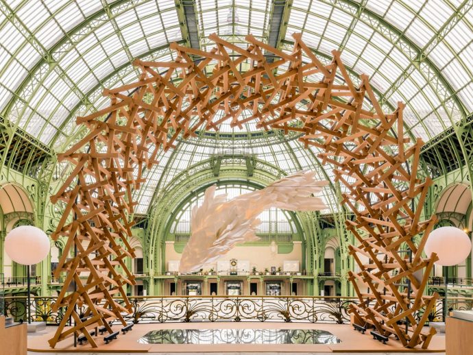 Louis Vuitton Celebrates Their 20 Year Collaboration With Frank Gehry At Art Basel Paris 2024