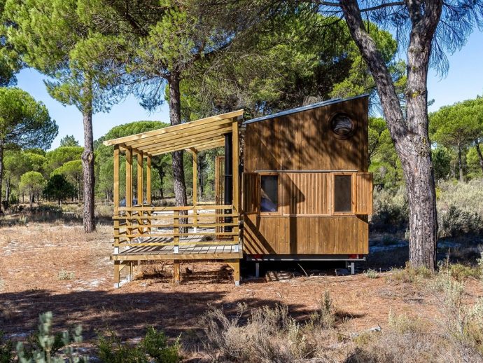 This Little Timber Home In Rural Portugal Is An Off-The-Grid Forest Escape For A Family Of Four