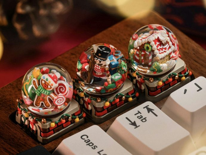 Holiday-themed Keycaps add a touch of Winter Celebration to your Mechanical Keyboard
