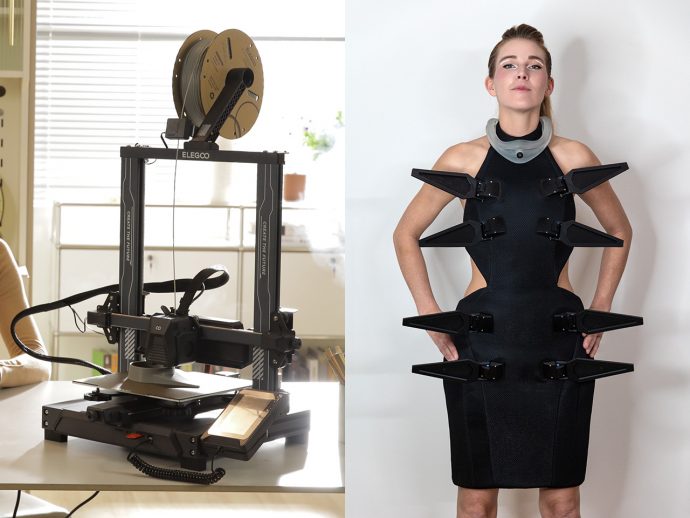 Robotic Open-source Scale Dress Printed by ELEGOO Neptune 4 Series: 3D Printing in Fashion