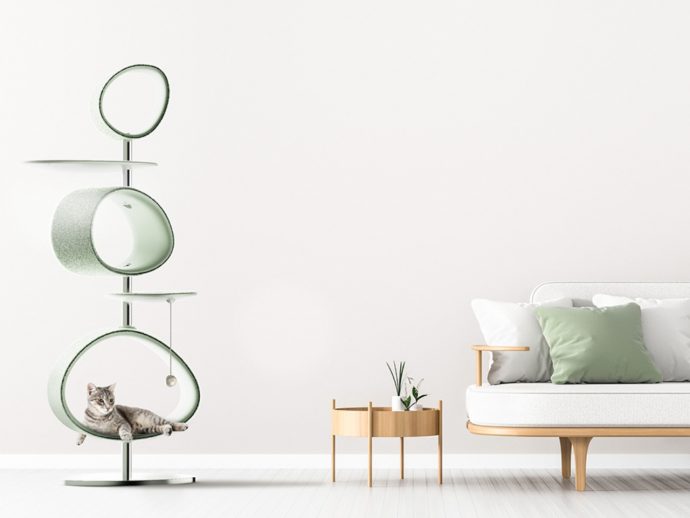 Modular cat tower lets you personalize your pet’s playground