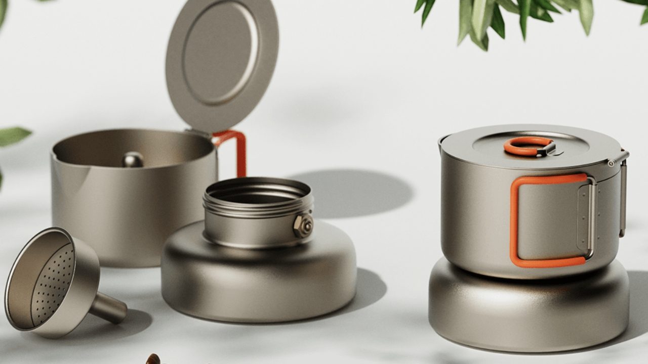 Portable moka pot lets you enjoy coffee in the middle of nature
