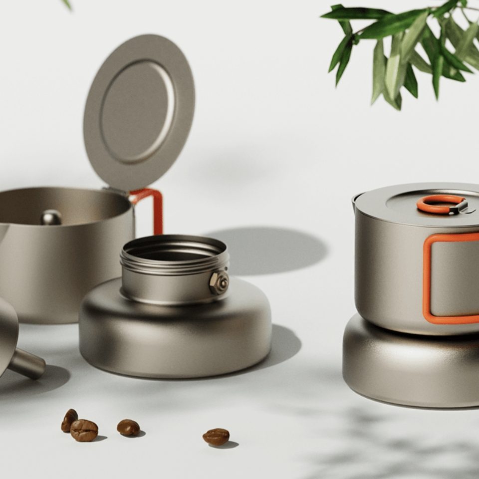 Portable moka pot lets you enjoy coffee in the middle of nature