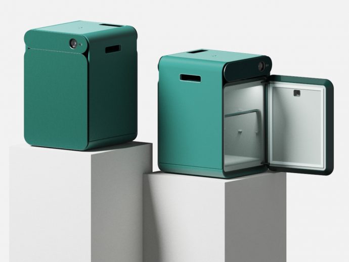 Projector and mini-fridge in one concept will solve problems of snackish couch potatoes