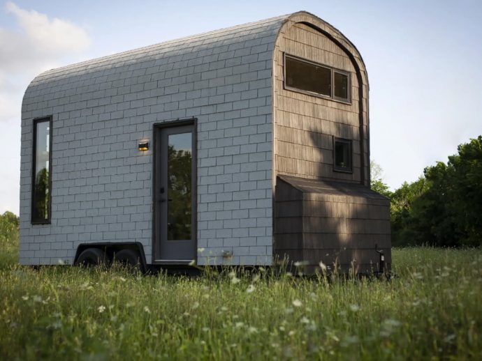 Visually Unique Tiny Home Adopts The Form Of A Traditional Shepherd’s Hut With A Modern Twist