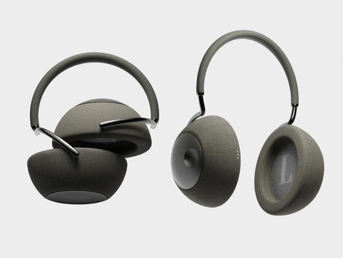 This Orb-shaped Speaker splits into two halves and transforms into a pair of Headphones